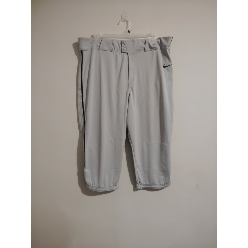 Nike Team Baseball Pants Men's Grey Black Piping Size 3XL NWT